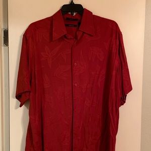 L 100% silk Claiborne Button Down casual shirt